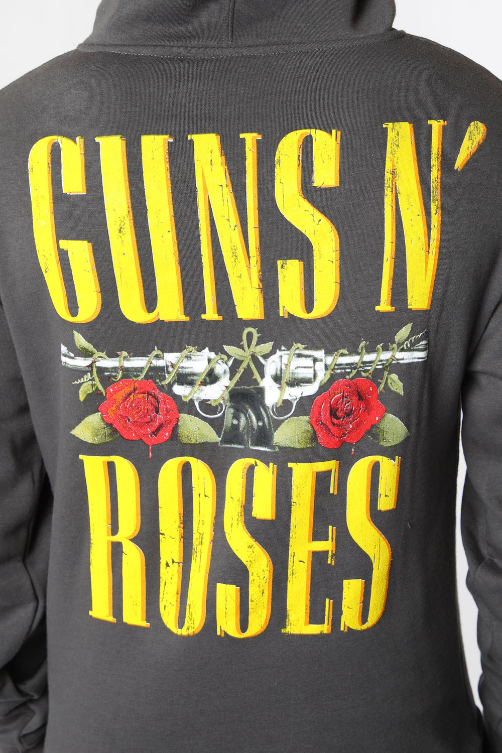 Mens Guns N' Roses Hoodie Dark Grey