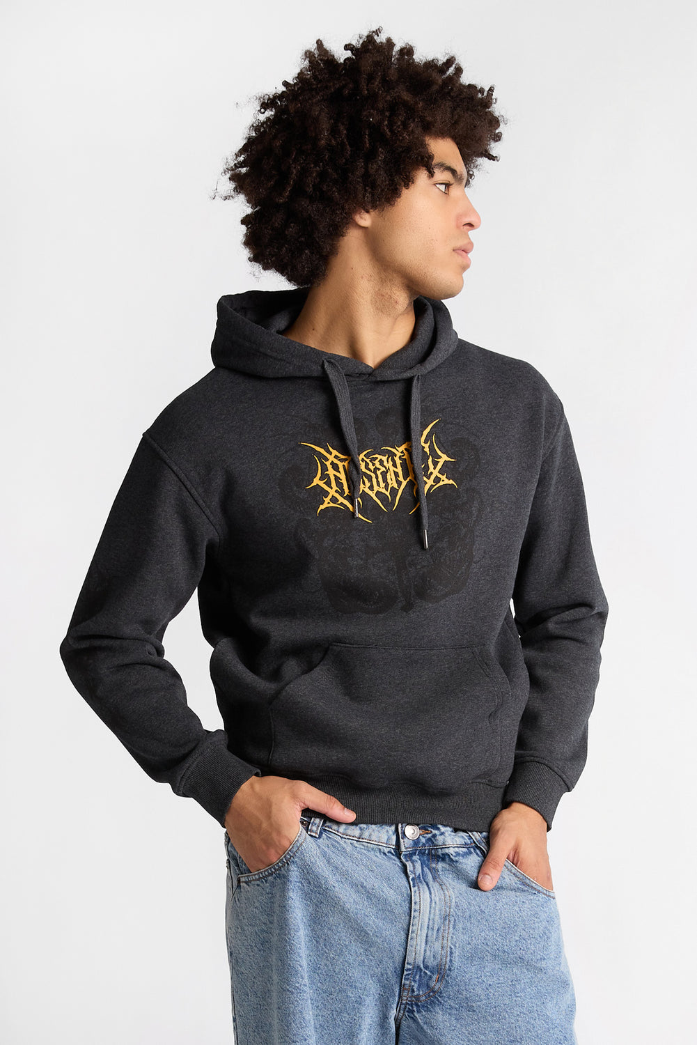 Haut à capuchon imprimé crânes et serpents Arsenic Haut à capuchon imprimé crânes et serpents Arsenic