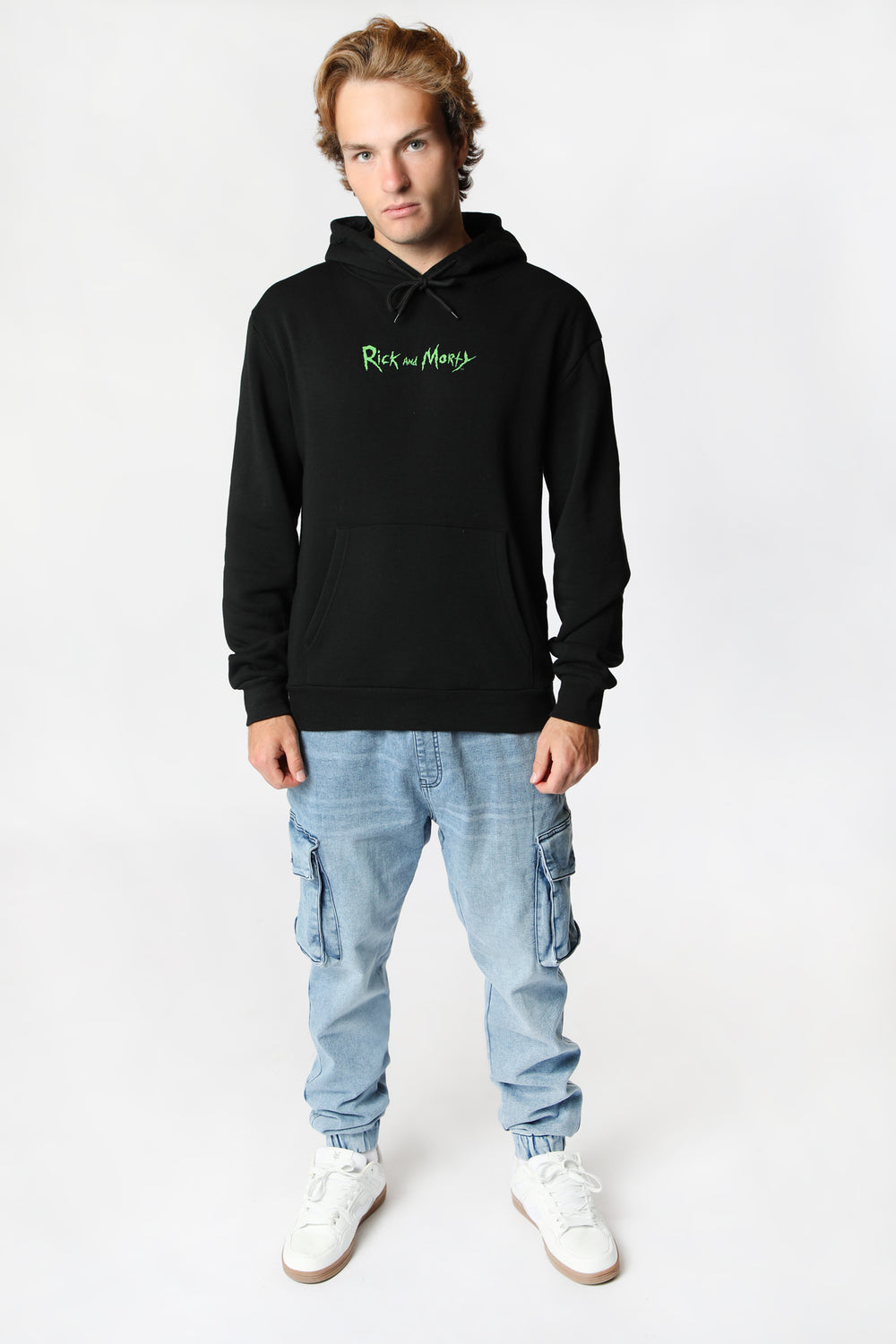 Haut à Capuchon Imprimé Rick and Morty Shadow Homme Noir