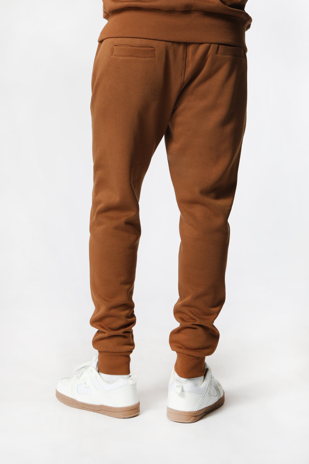 Amnesia Mens Zip Fleece Jogger Medium Brown