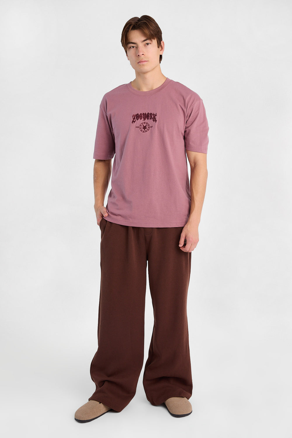 Pantalon en molleton à jambe ultra-ample Zoo York Pantalon en molleton à jambe ultra-ample Zoo York