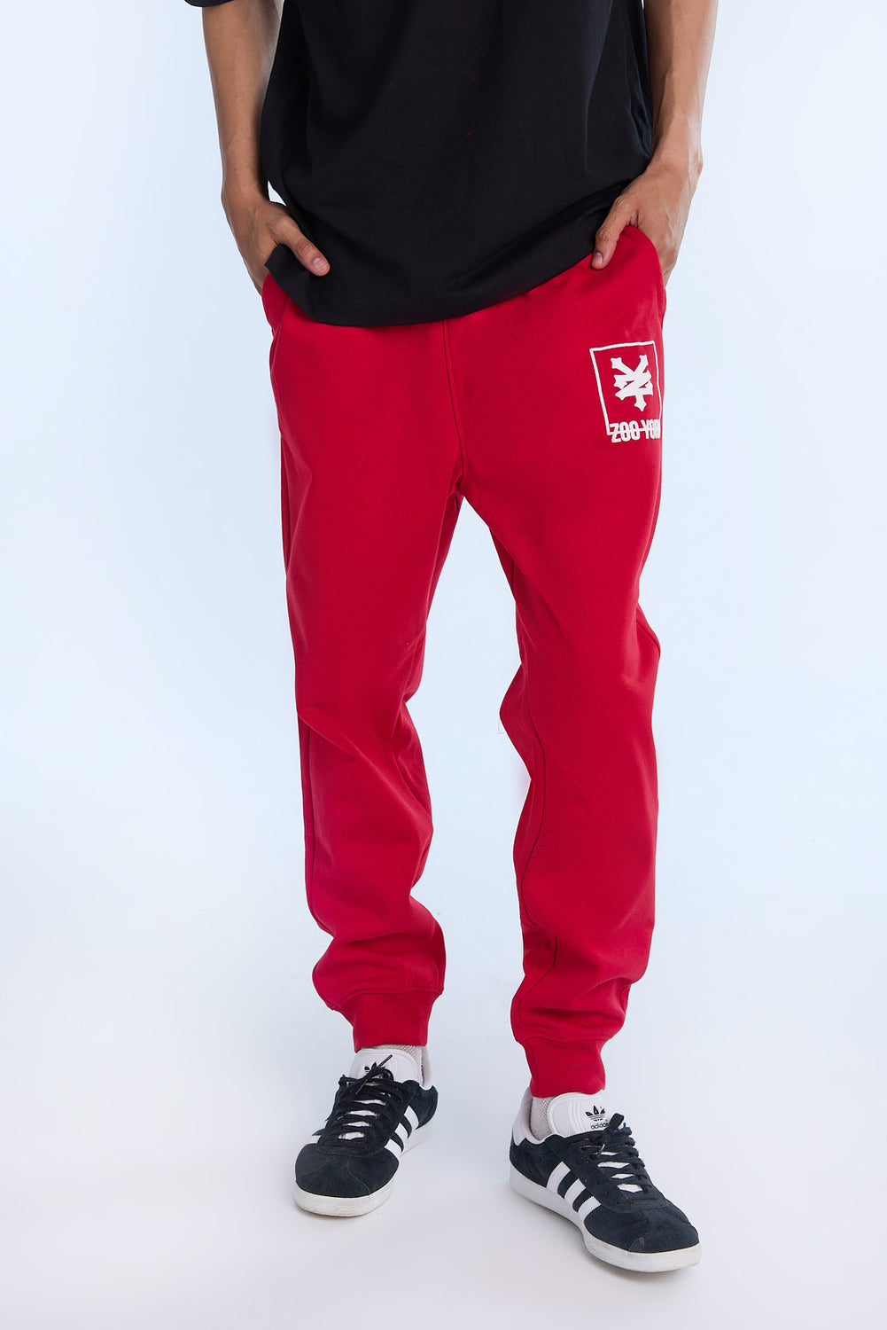 Jogger en molleton logo carré Zoo York homme Jogger en molleton logo carré Zoo York homme