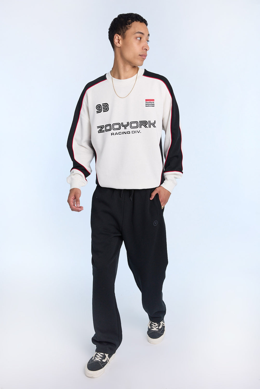 Jogger en molleton à jambe droite logo Zoo York Homme Jogger en molleton à jambe droite logo Zoo York Homme