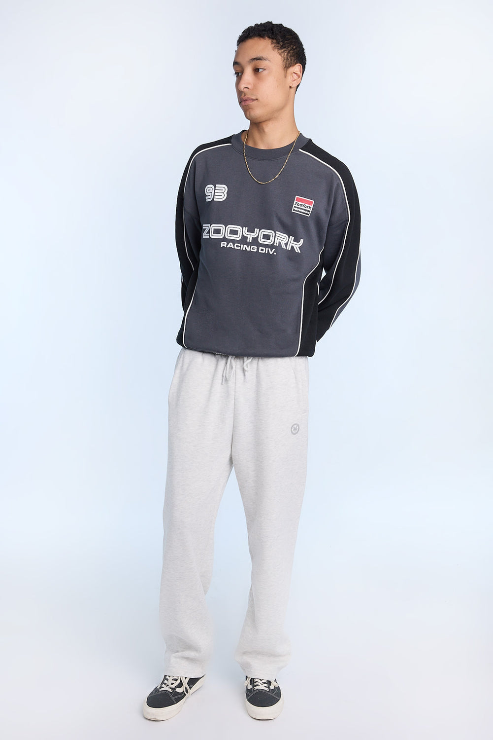 Jogger en molleton à jambe droite logo Zoo York Homme Jogger en molleton à jambe droite logo Zoo York Homme