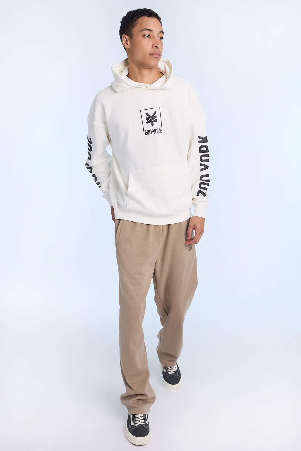 Jogger en molleton à jambe droite logo Zoo York Homme Jogger en molleton à jambe droite logo Zoo York Homme
