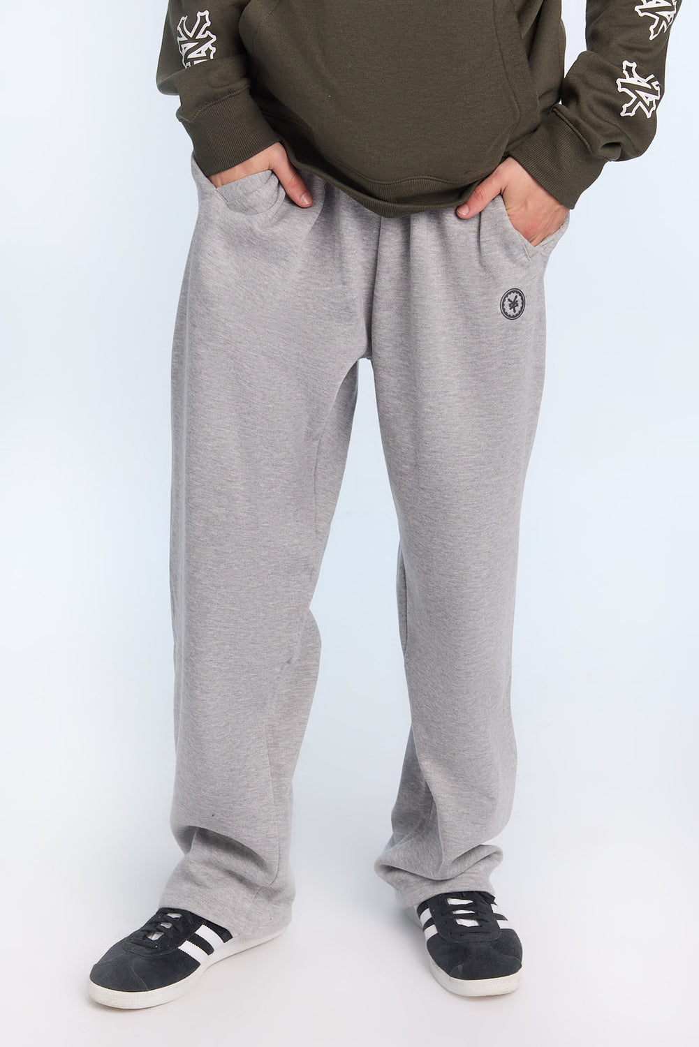 Jogger en molleton à jambe droite logo Zoo York Homme Jogger en molleton à jambe droite logo Zoo York Homme