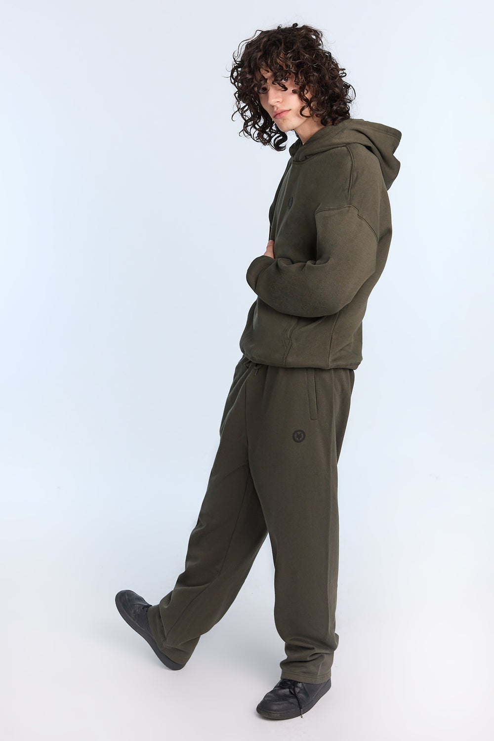 Jogger en molleton à jambe droite logo Zoo York Homme Jogger en molleton à jambe droite logo Zoo York Homme