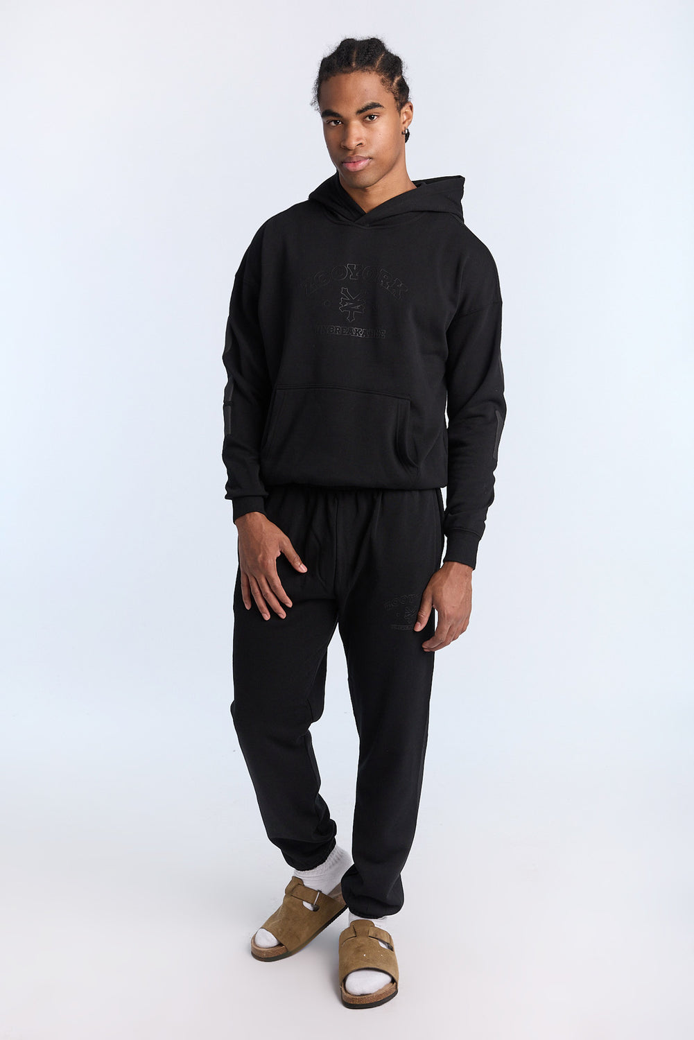 Jogger en molleton logo ton sur ton Zoo York Homme Jogger en molleton logo ton sur ton Zoo York Homme