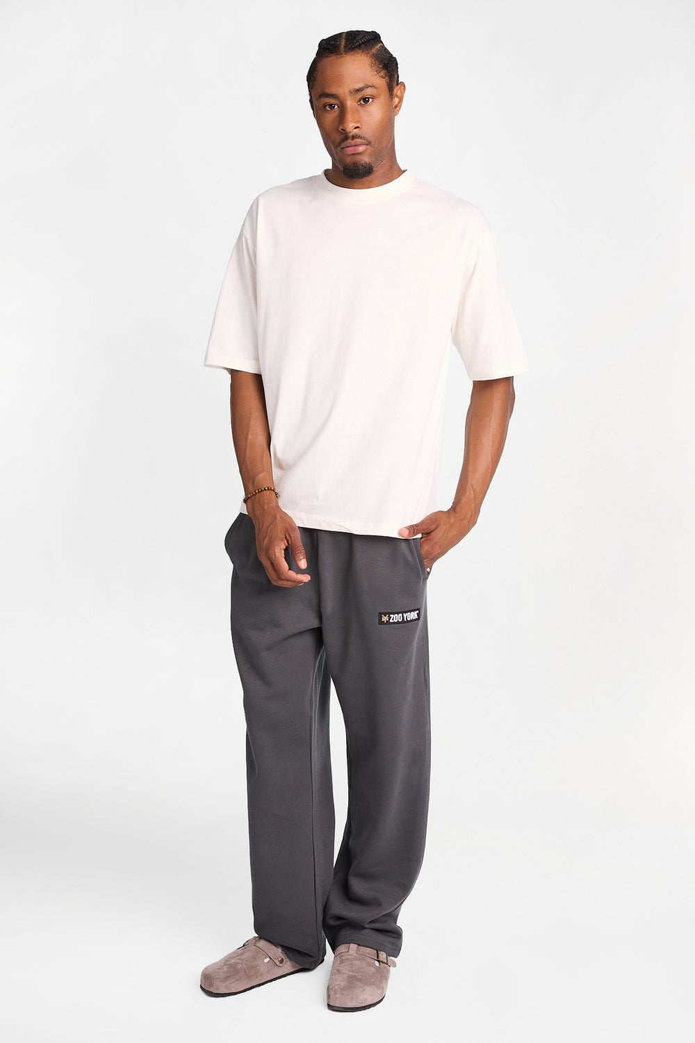 Pantalon en molleton ample Zoo York à logo carré Pantalon en molleton ample Zoo York à logo carré