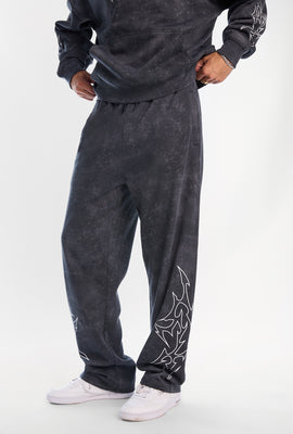 Pantalon en molleton ample délavé Arsenic