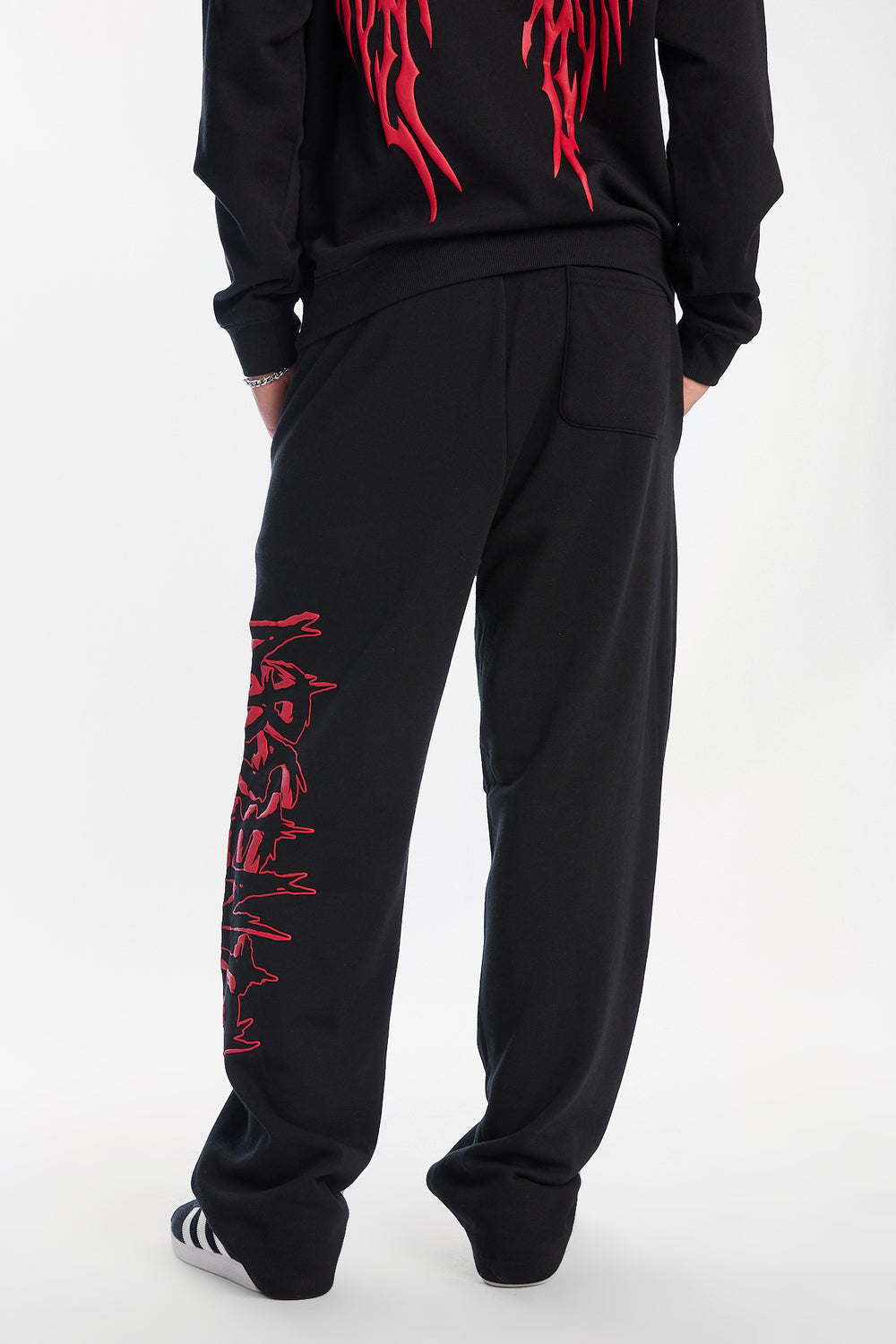 Pantalon en molleton ample imprimé Arsenic Pantalon en molleton ample imprimé Arsenic