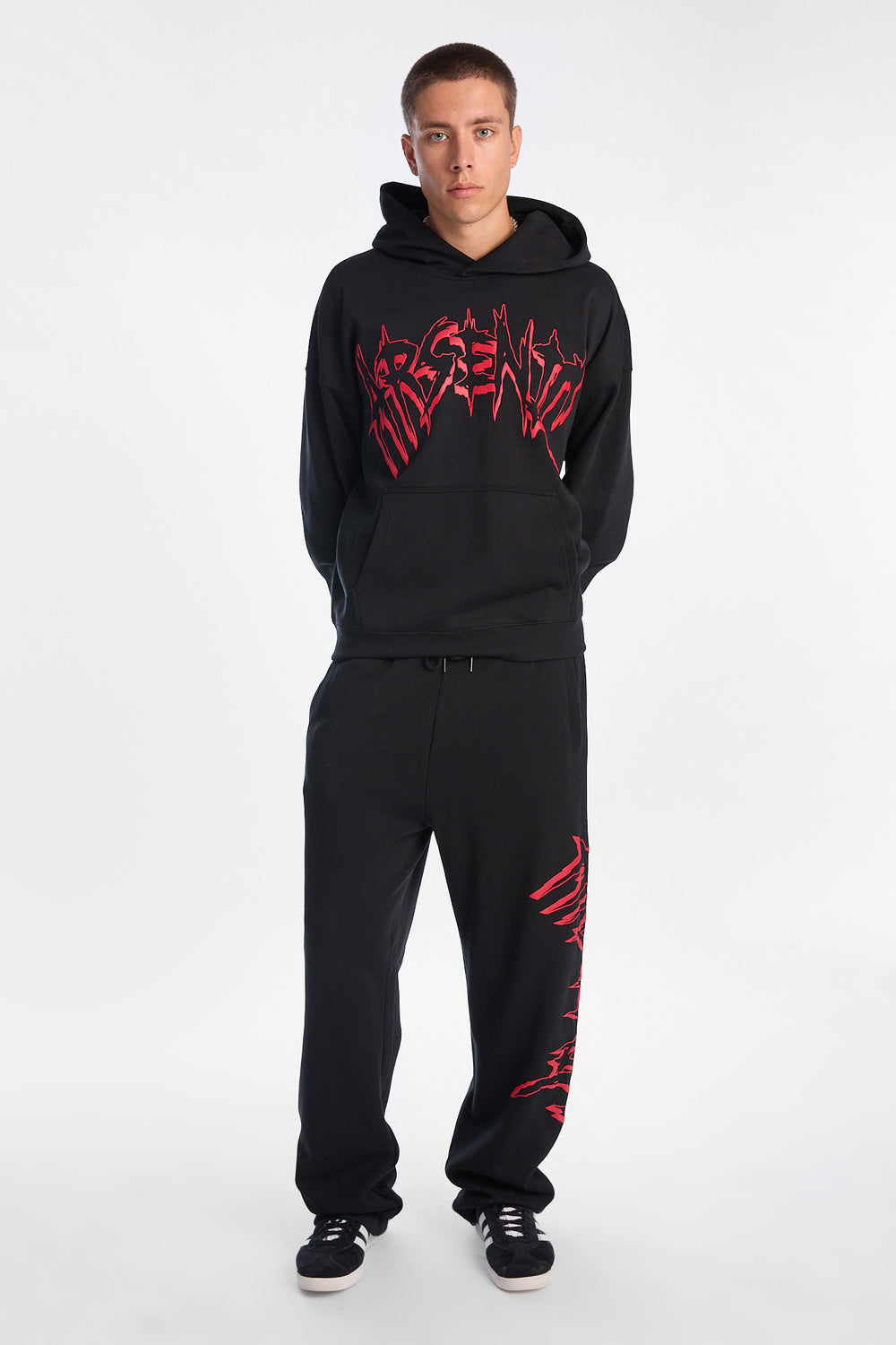 Pantalon en molleton ample imprimé Arsenic Pantalon en molleton ample imprimé Arsenic