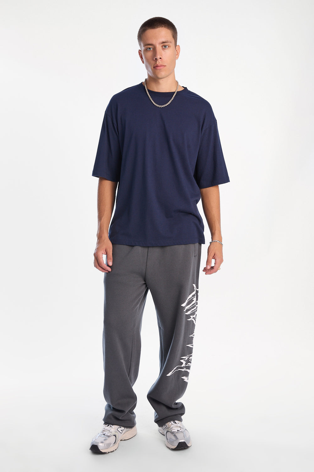 Pantalon en molleton ample imprimé Arsenic Pantalon en molleton ample imprimé Arsenic