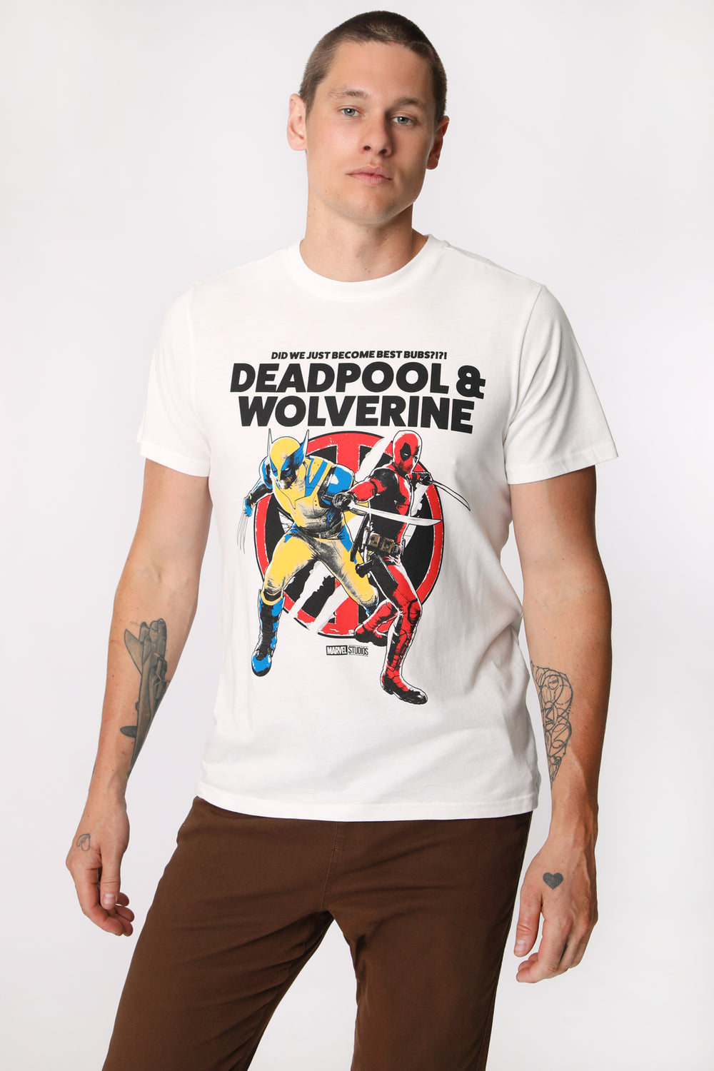 T-Shirt Imprimé Deadpool & Wolverine Homme T-Shirt Imprimé Deadpool & Wolverine Homme