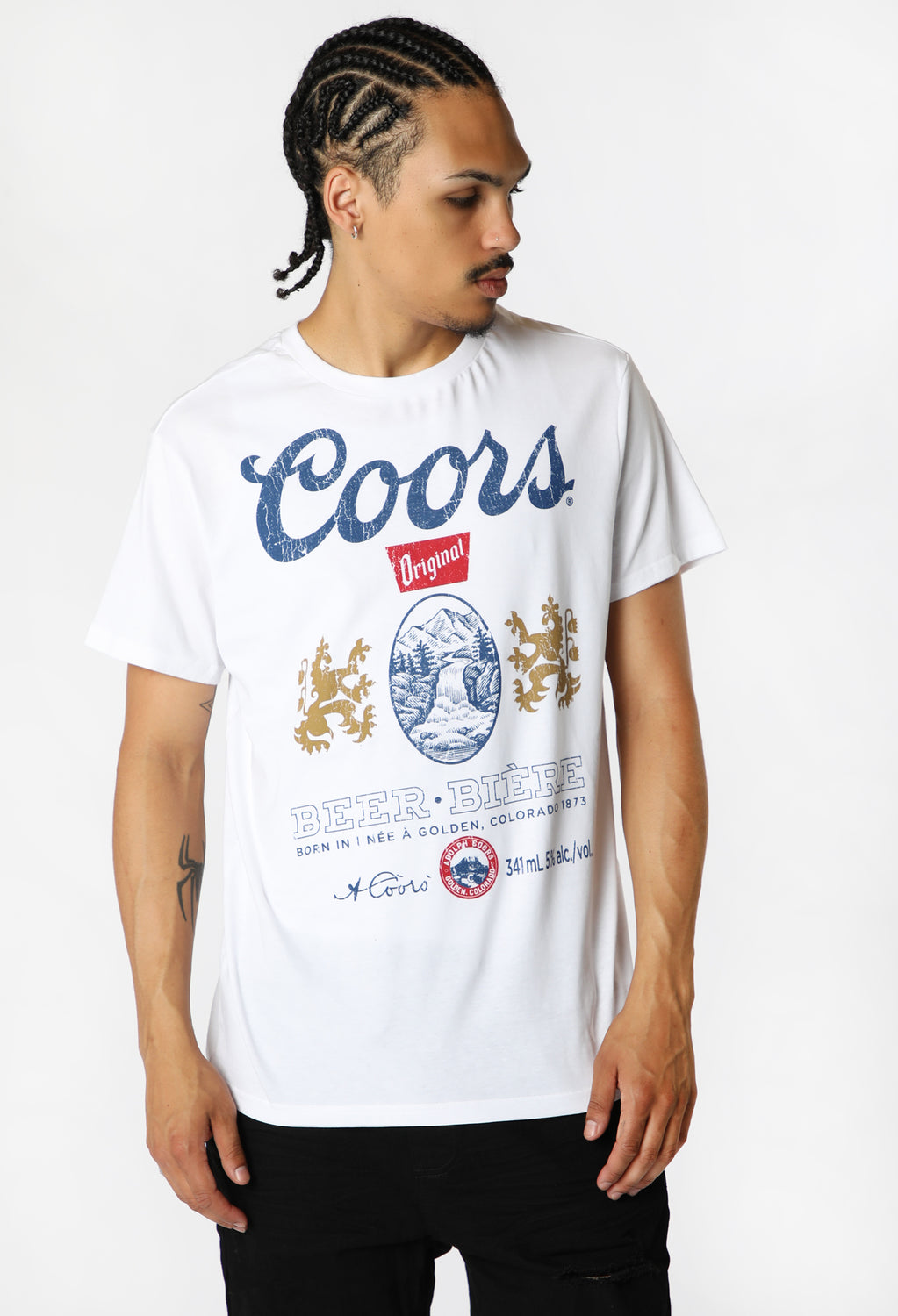T-Shirt Imprimé Coors Original Homme Blanc
