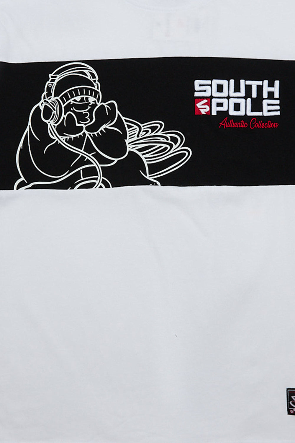 Southpole Legacy Embroidered Colour Block Graphic Tee Southpole Legacy Embroidered Colour Block Graphic Tee