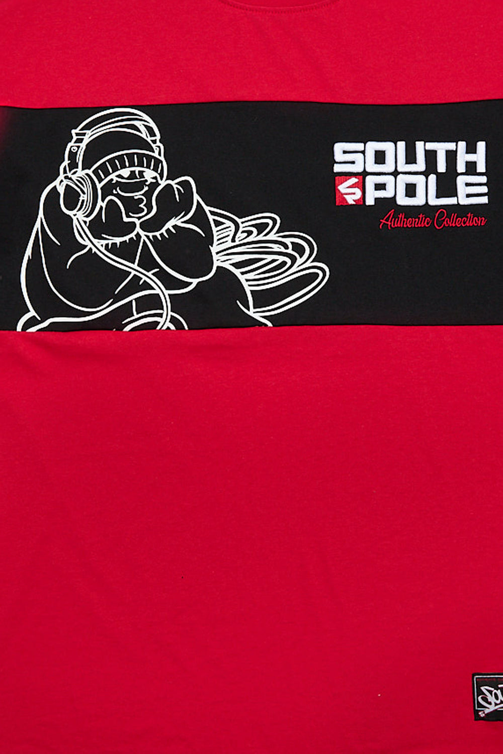 Southpole Legacy Embroidered Colour Block Graphic Tee Southpole Legacy Embroidered Colour Block Graphic Tee