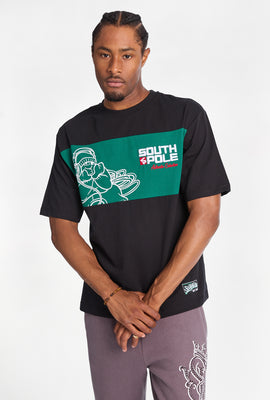 T-shirt bicolore brodé Southpole Legacy