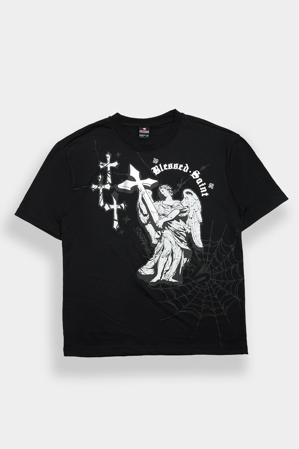 Southpole Blessed Saint Foil Graphic Tee Southpole Blessed Saint Foil Graphic Tee