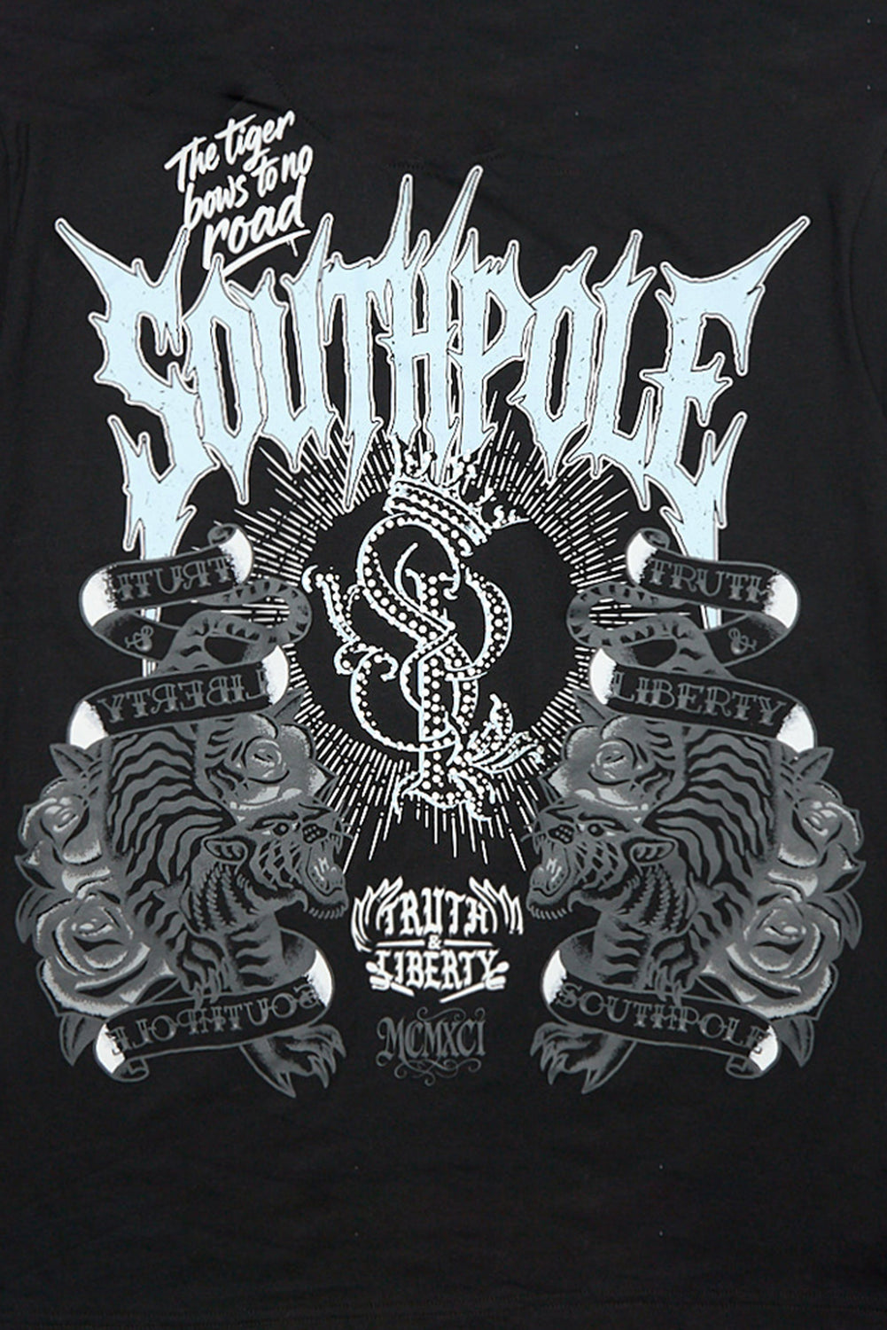 T-shirt imprimé tigre avec strass Southpole T-shirt imprimé tigre avec strass Southpole