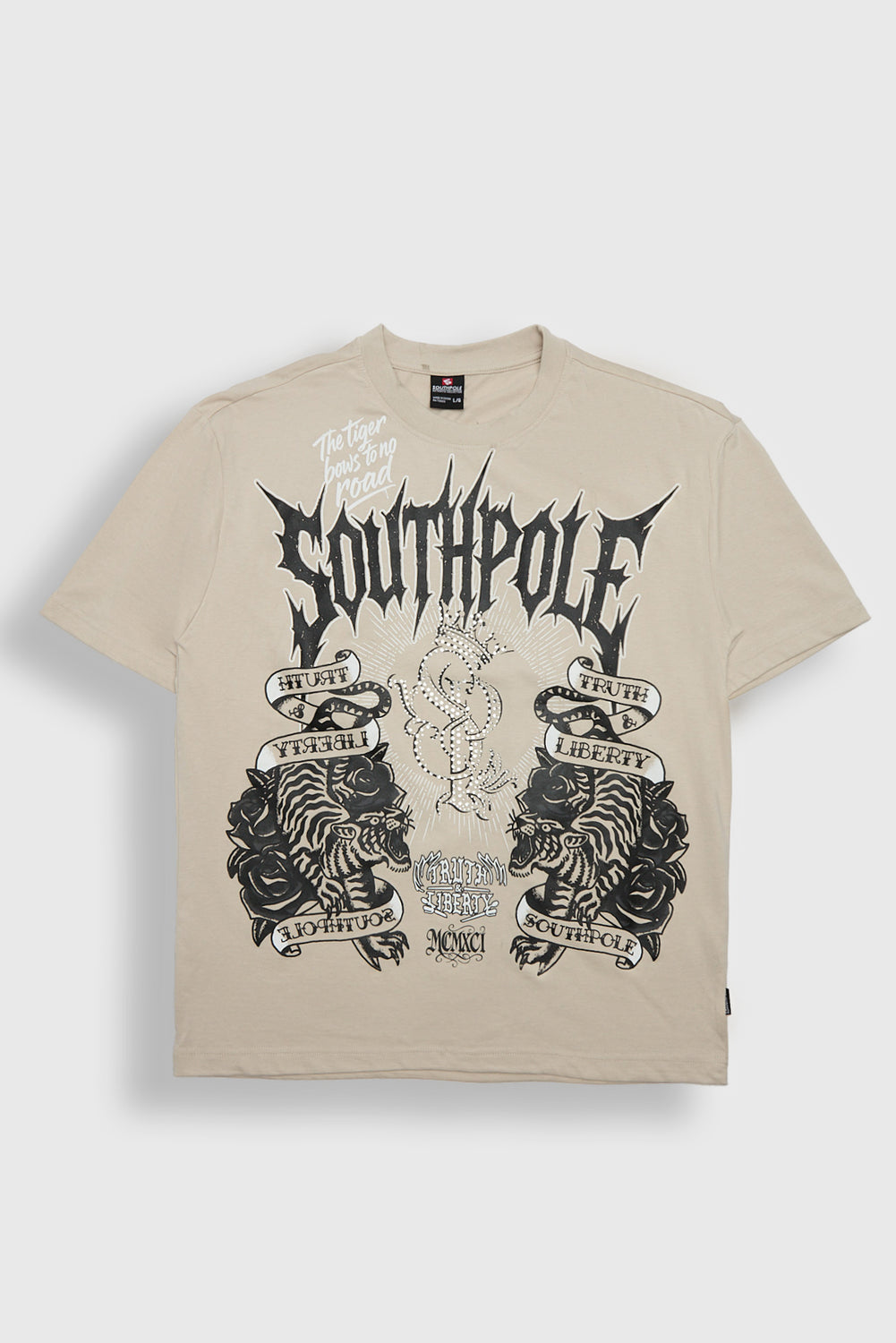 T-shirt imprimé tigre avec strass Southpole T-shirt imprimé tigre avec strass Southpole