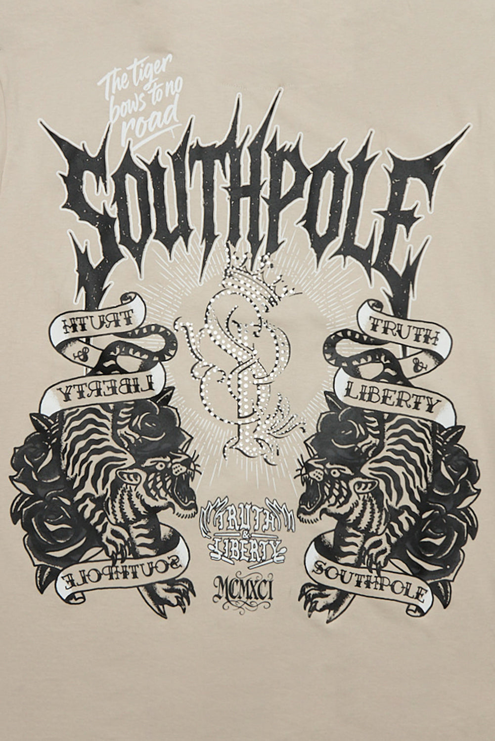 T-shirt imprimé tigre avec strass Southpole T-shirt imprimé tigre avec strass Southpole