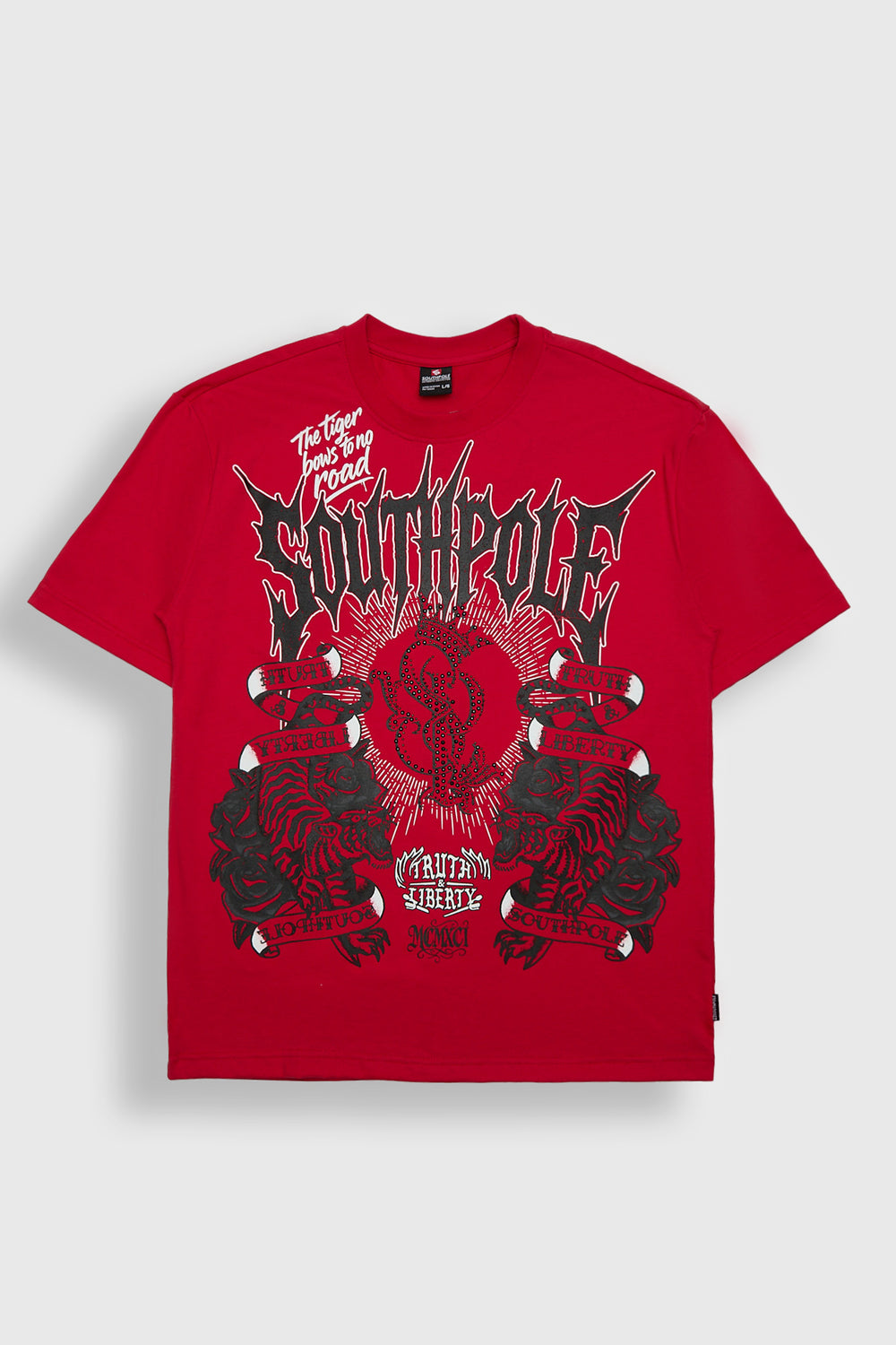 T-shirt imprimé tigre avec strass Southpole T-shirt imprimé tigre avec strass Southpole
