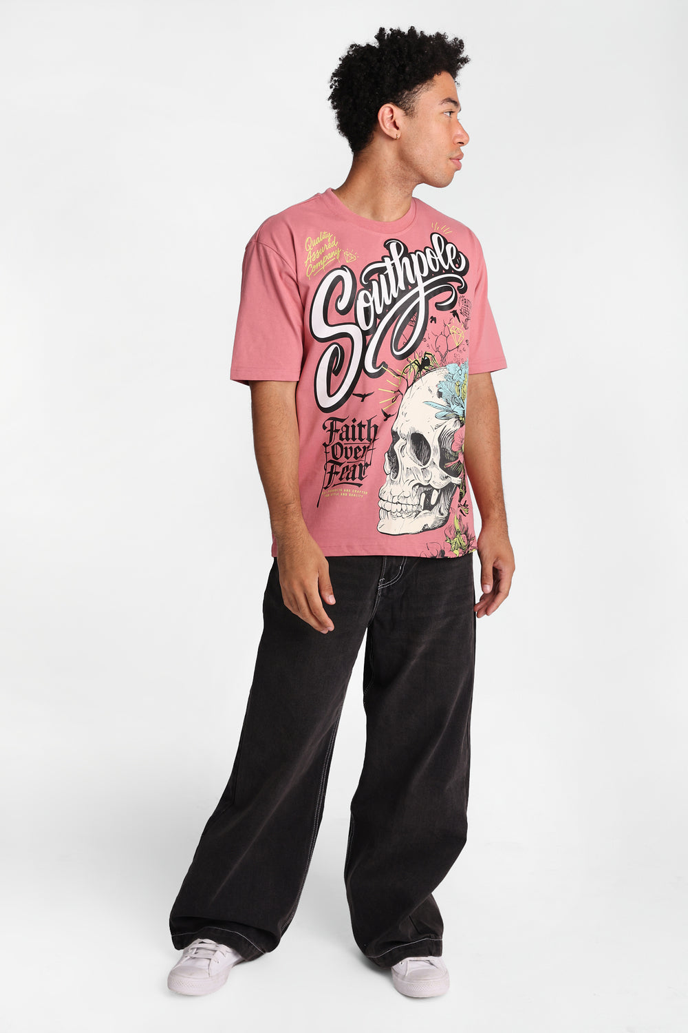 T-shirt imprimé Southpole Faith Over Fear T-shirt imprimé Southpole Faith Over Fear