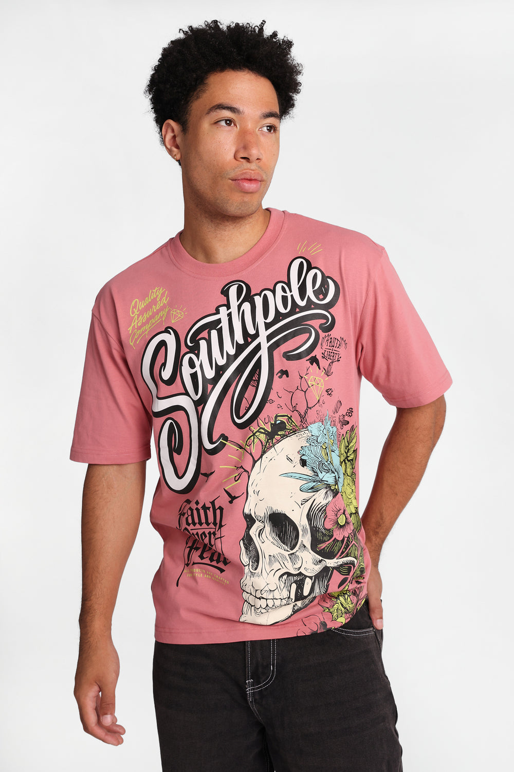 T-shirt imprimé Southpole Faith Over Fear T-shirt imprimé Southpole Faith Over Fear