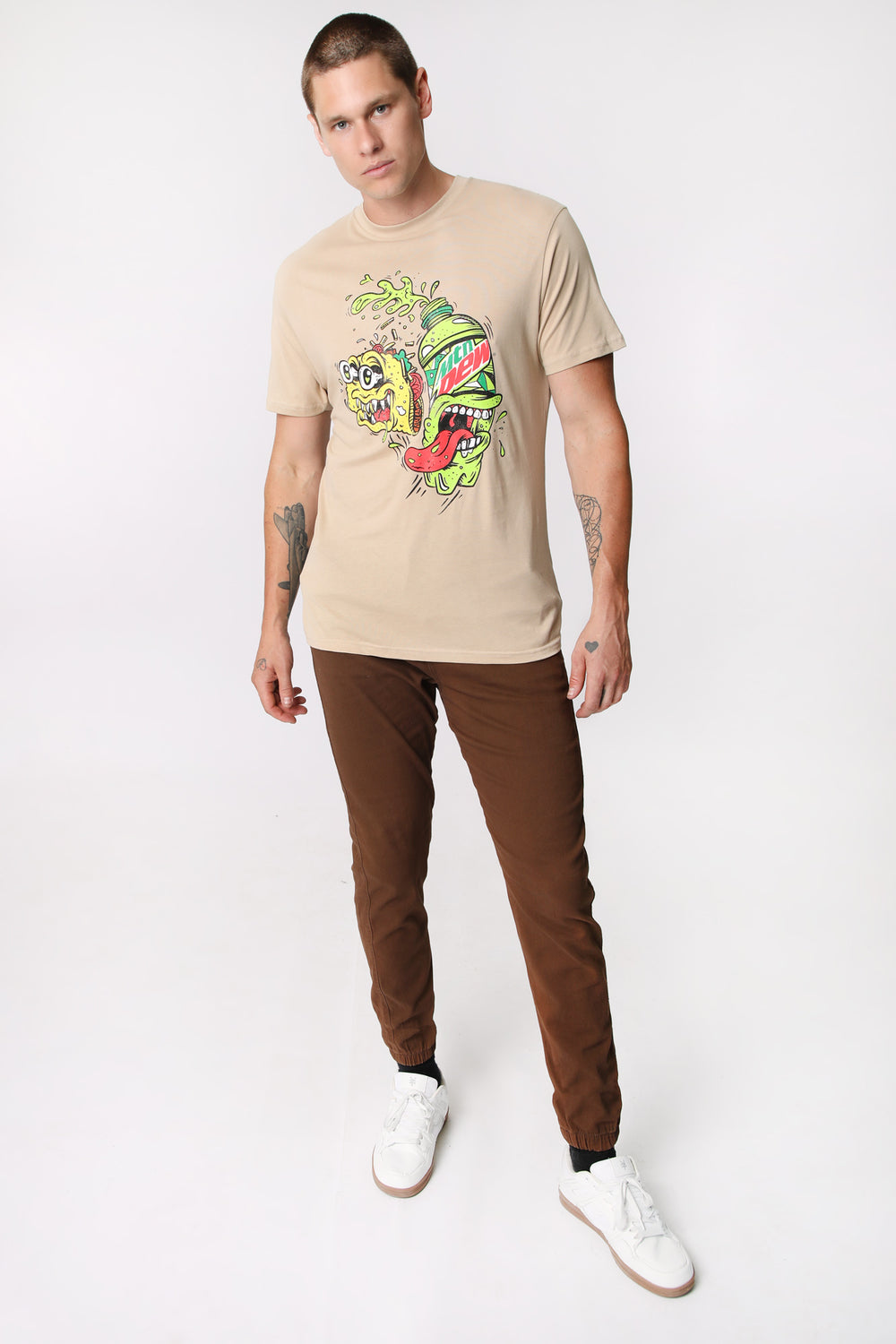 T-Shirt Imprimé Mountain Dew et Taco Homme T-Shirt Imprimé Mountain Dew et Taco Homme