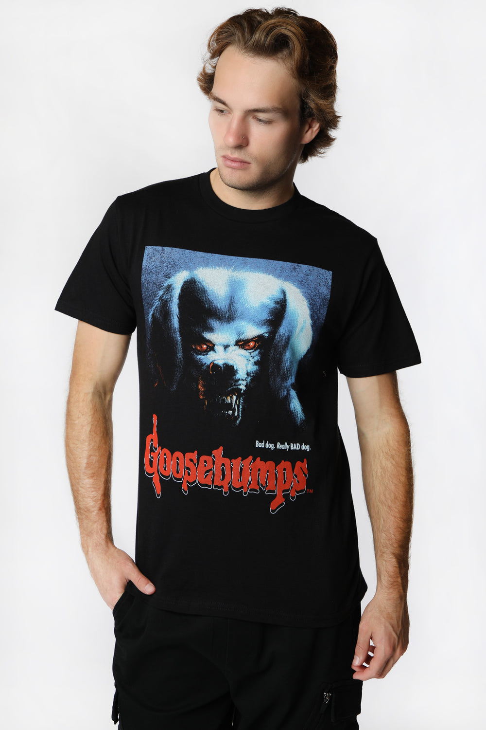 T-Shirt Imprimé Goosebumps Homme Noir