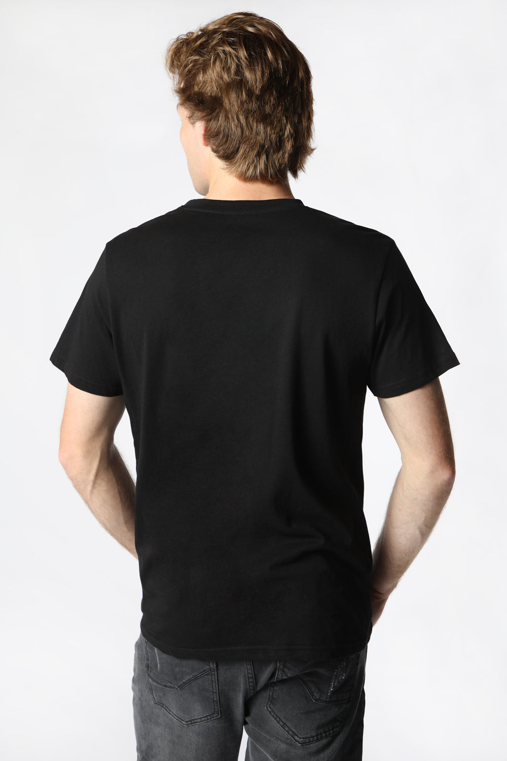 T-Shirt Imprimé Espace Rick et Morty Homme Noir