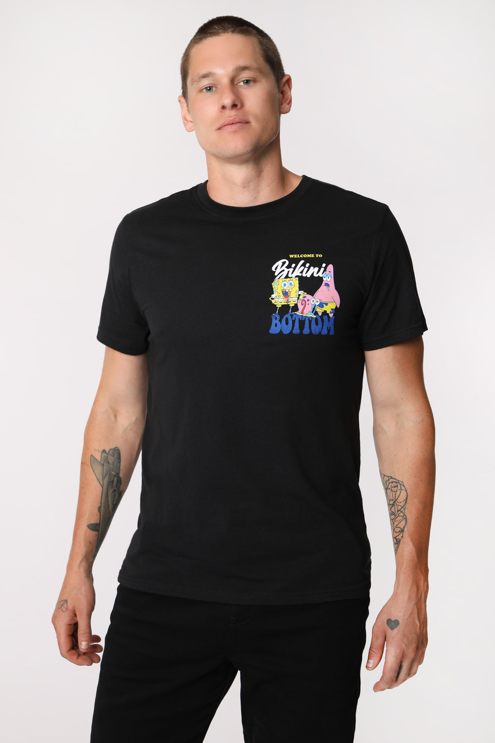 T-shirt imprimé Bikini Bottom Bob l'Éponge homme T-shirt imprimé Bikini Bottom Bob l'Éponge homme