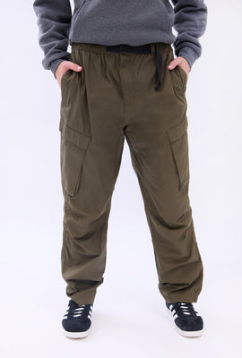 Jogger Cargo en Popeline Parachute Arsenic Homme