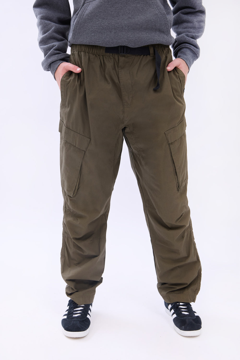 Jogger Cargo en Popeline Parachute Arsenic Homme Jogger Cargo en Popeline Parachute Arsenic Homme