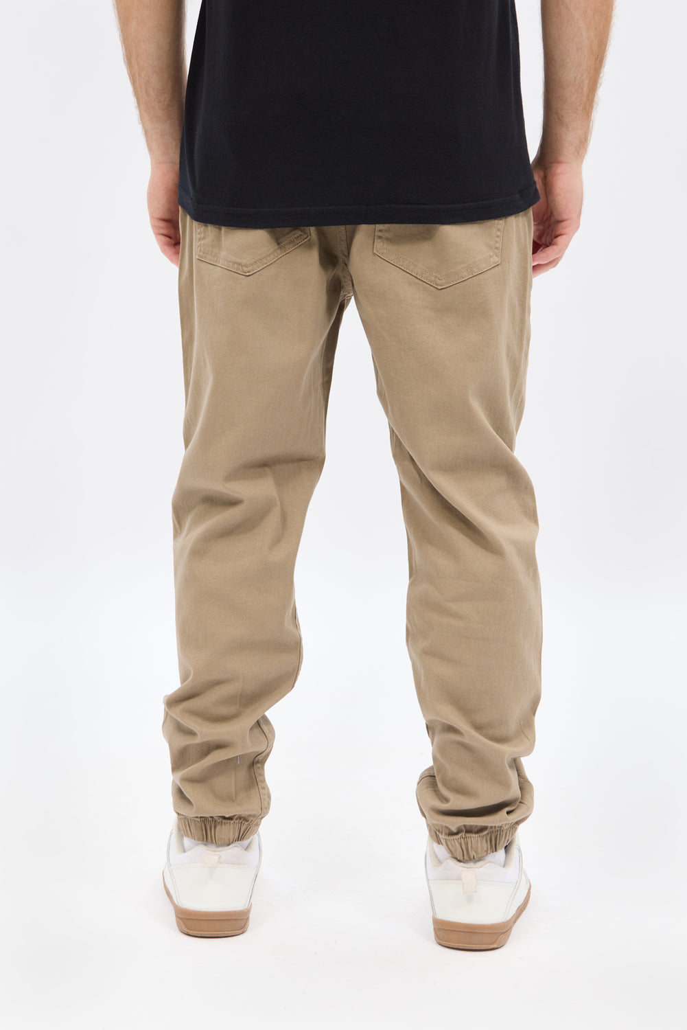 Arsenic Mens Relaxed Twill Jogger Khaki