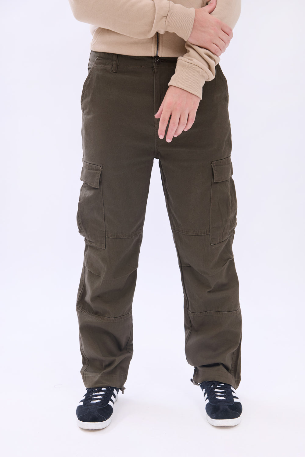 Pantalon cargo en sergé Arsenic homme Pantalon cargo en sergé Arsenic homme