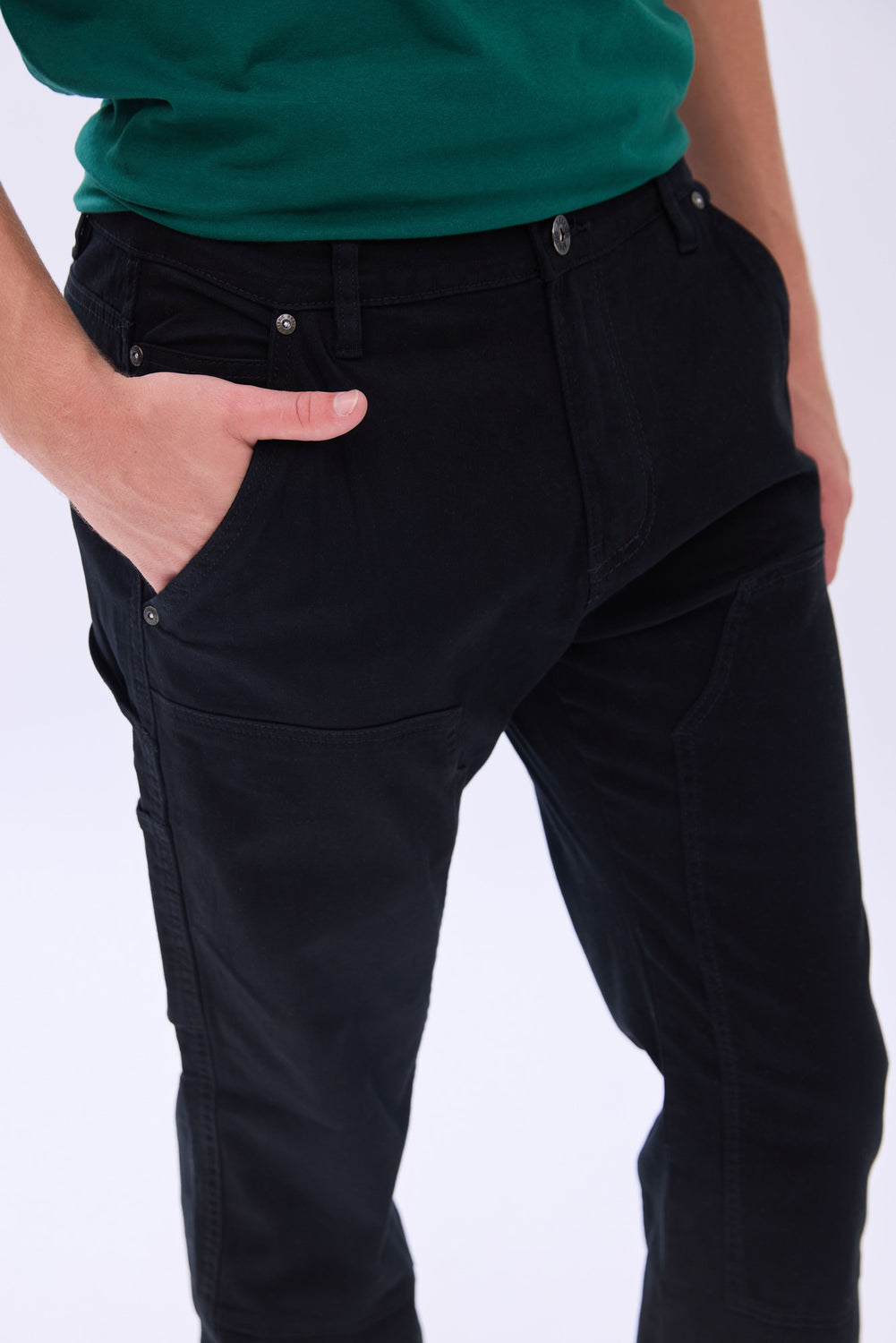 Pantalon de charpentier en sergé Arsenic homme Pantalon de charpentier en sergé Arsenic homme