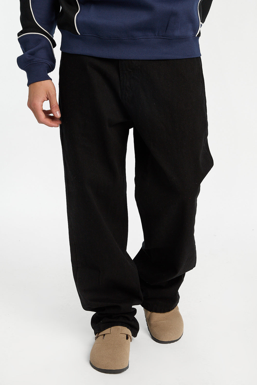 Jean ample délavé noir homme Jean ample délavé noir homme