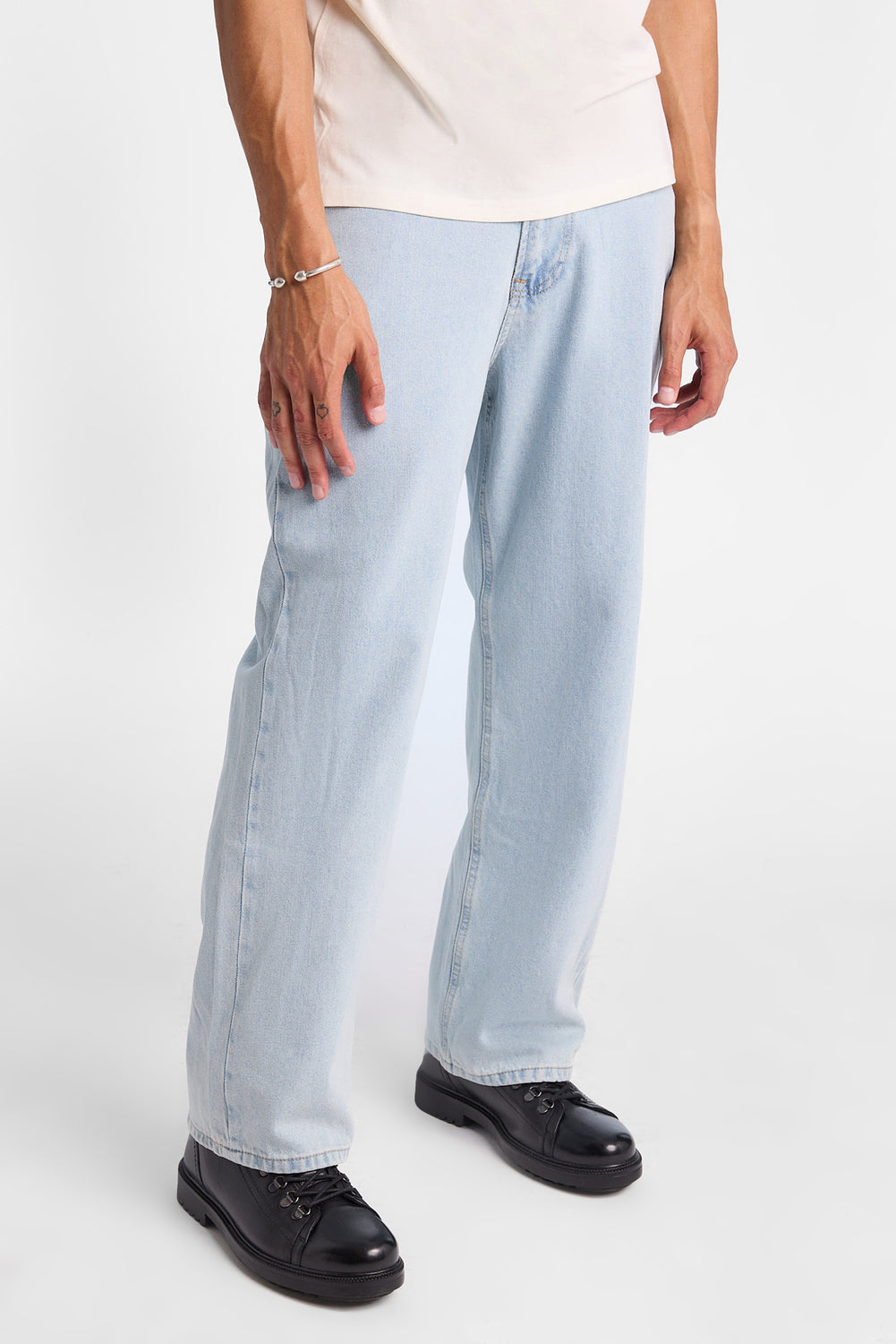 Jean ample délavé léger homme Jean ample délavé léger homme
