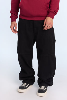 Mens Cut & Sew Black Carpenter Jeans