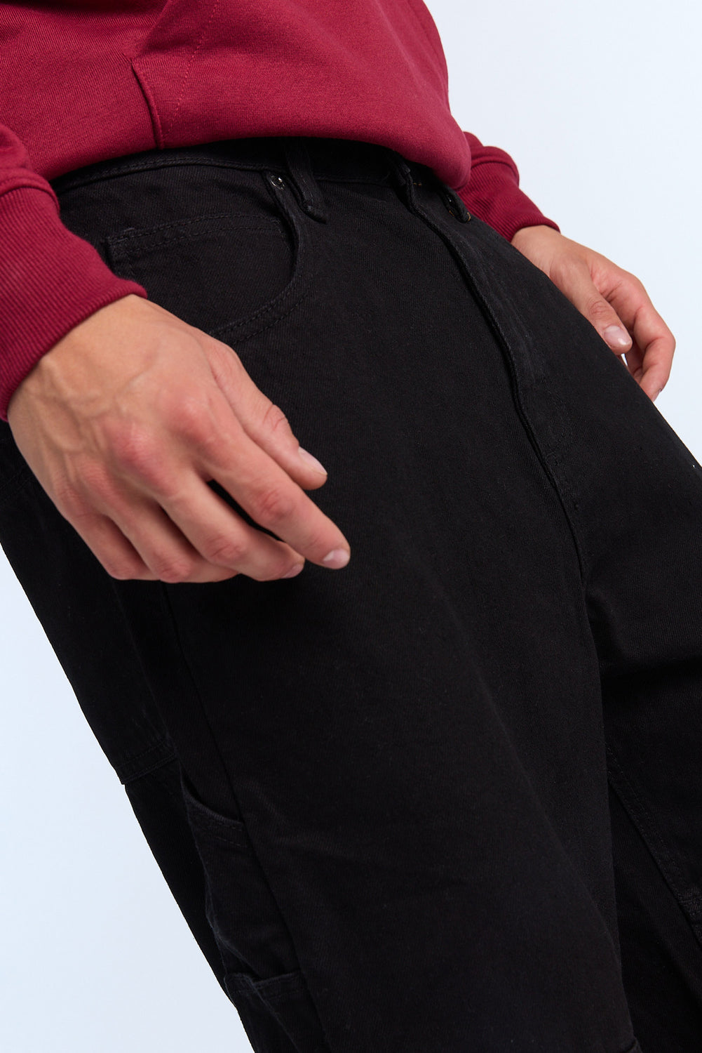 Mens Cut & Sew Black Carpenter Jeans Mens Cut & Sew Black Carpenter Jeans