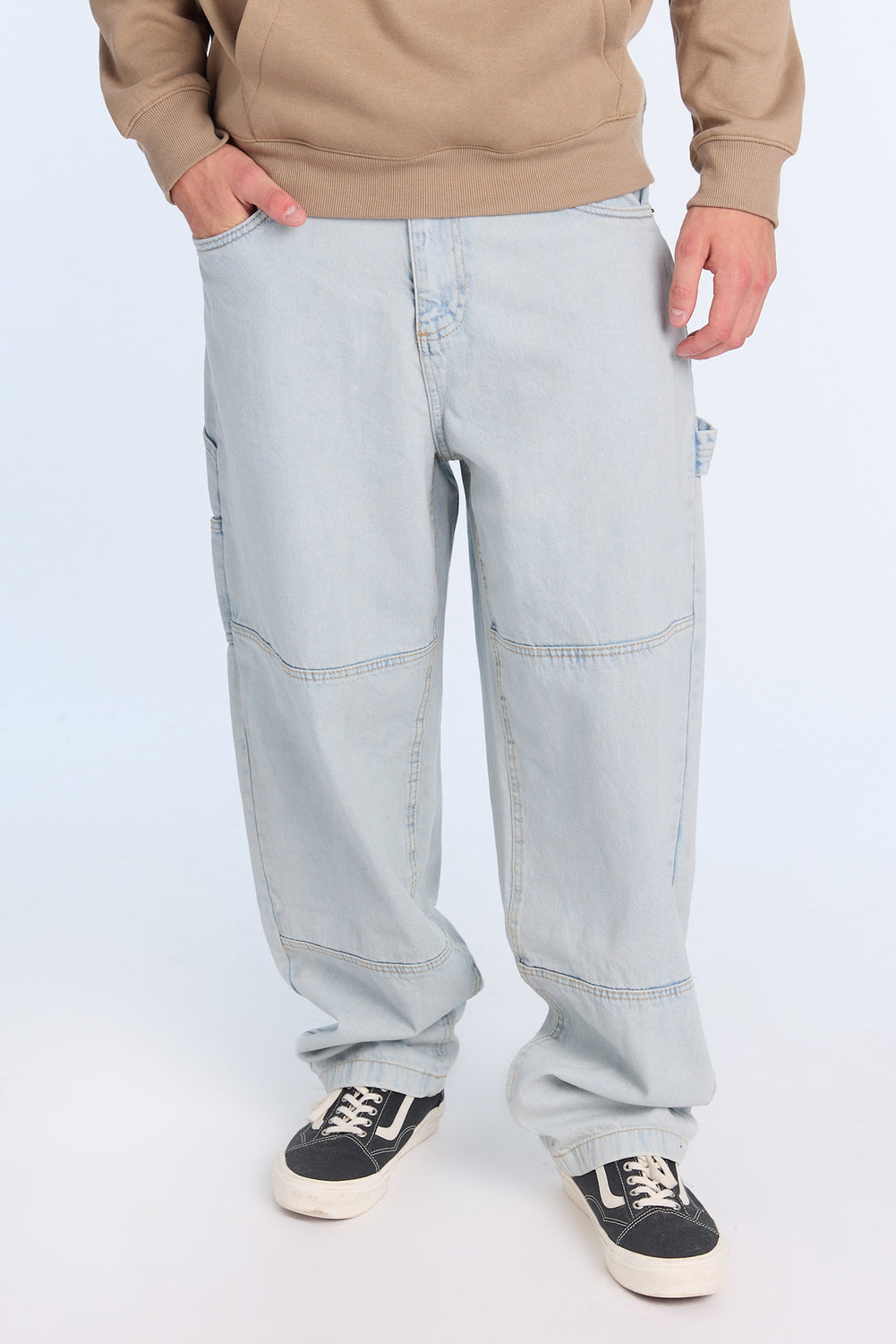 Jean de charpentier délavé léger homme Jean de charpentier délavé léger homme