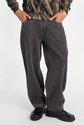 Jean ample brodé homme