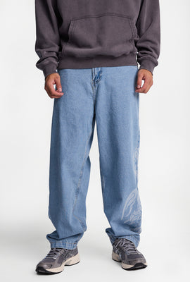 Scorpion Laser Print Skater Jeans