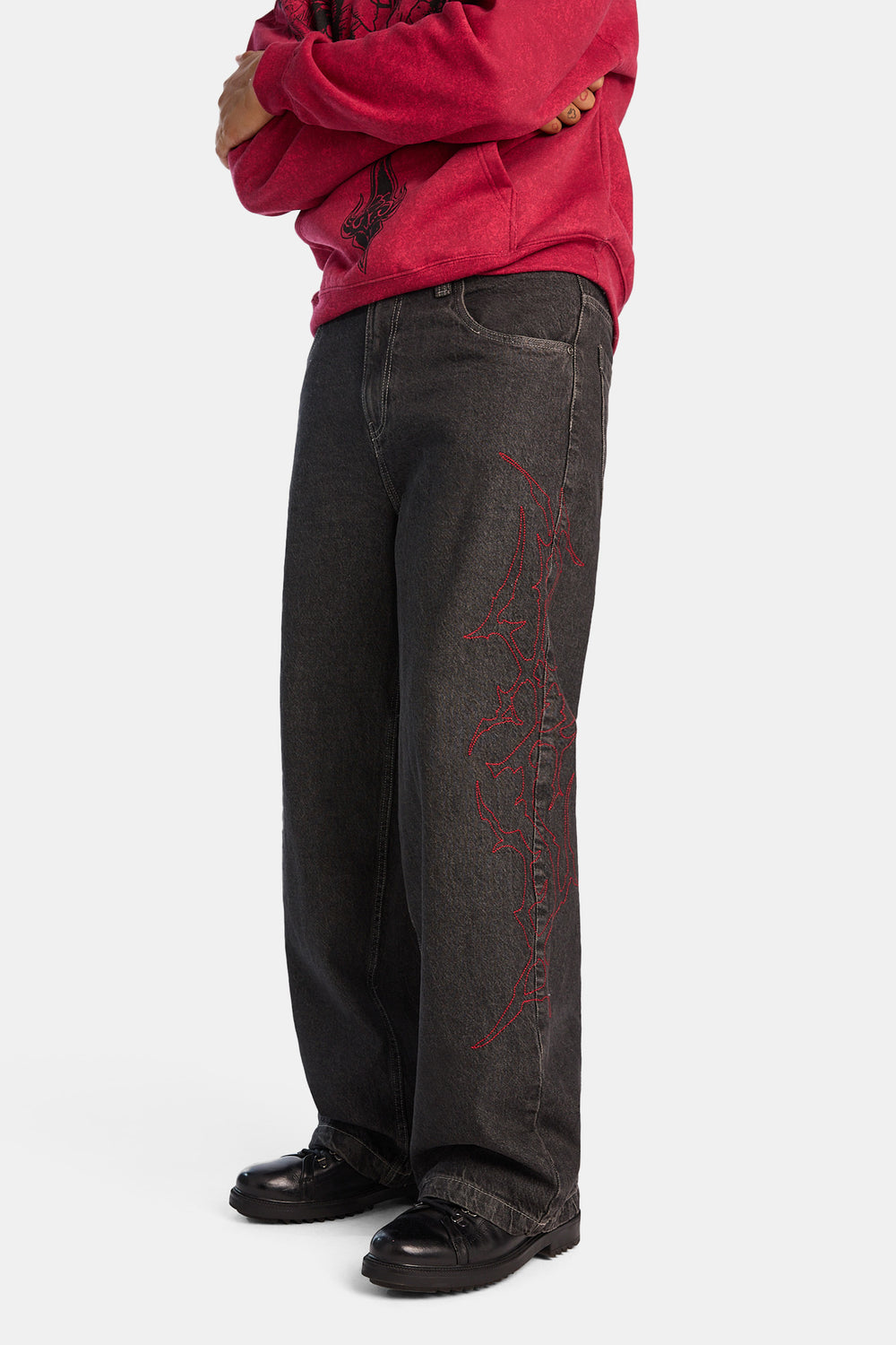 Ultra-Baggy Embroidered Jeans Ultra-Baggy Embroidered Jeans