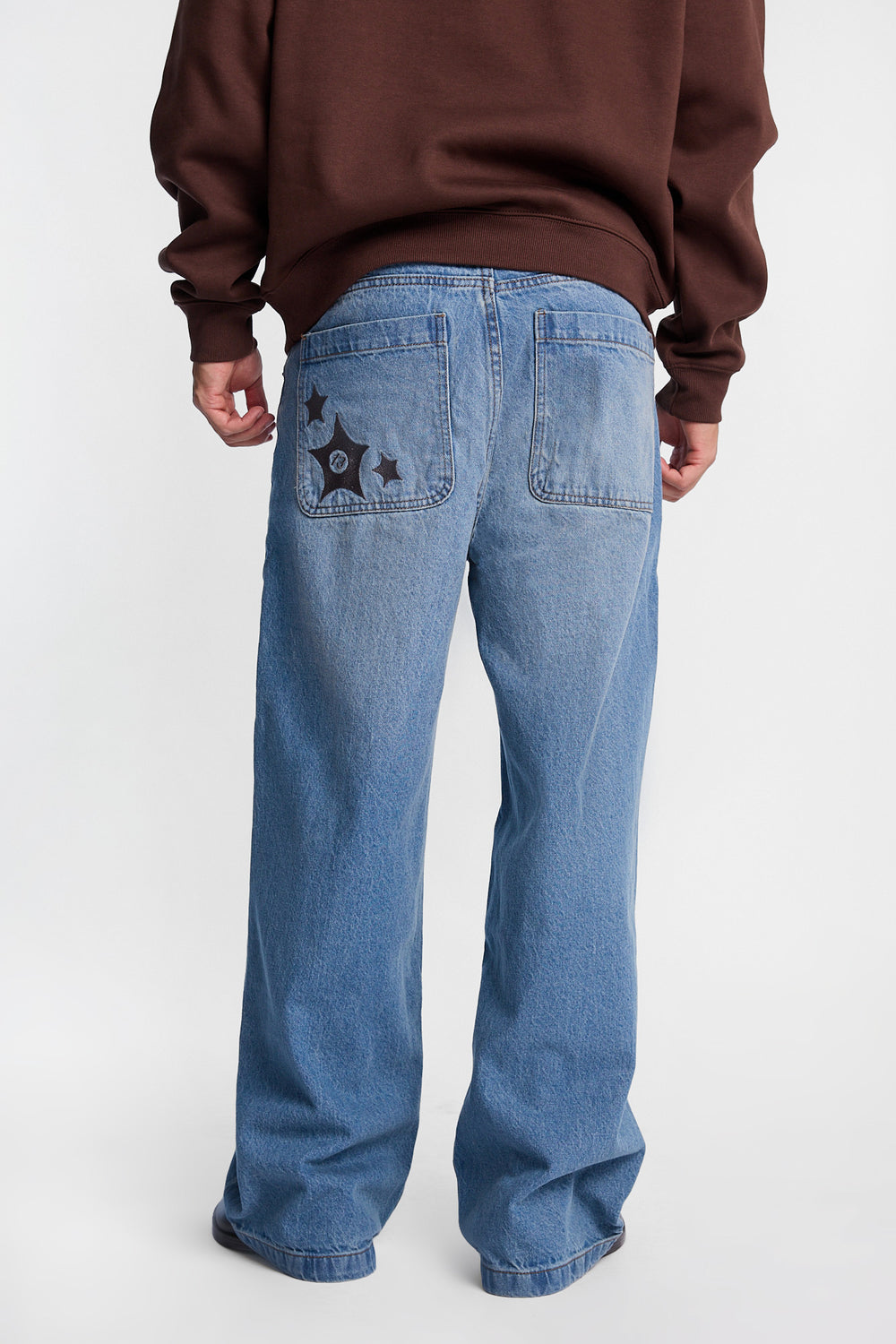 Star Embroidered Ultra-Baggy Jeans Star Embroidered Ultra-Baggy Jeans