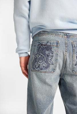 Ultra Baggy Embroidered Jeans