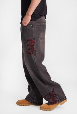Jean ultra-ample brodé Arsenic