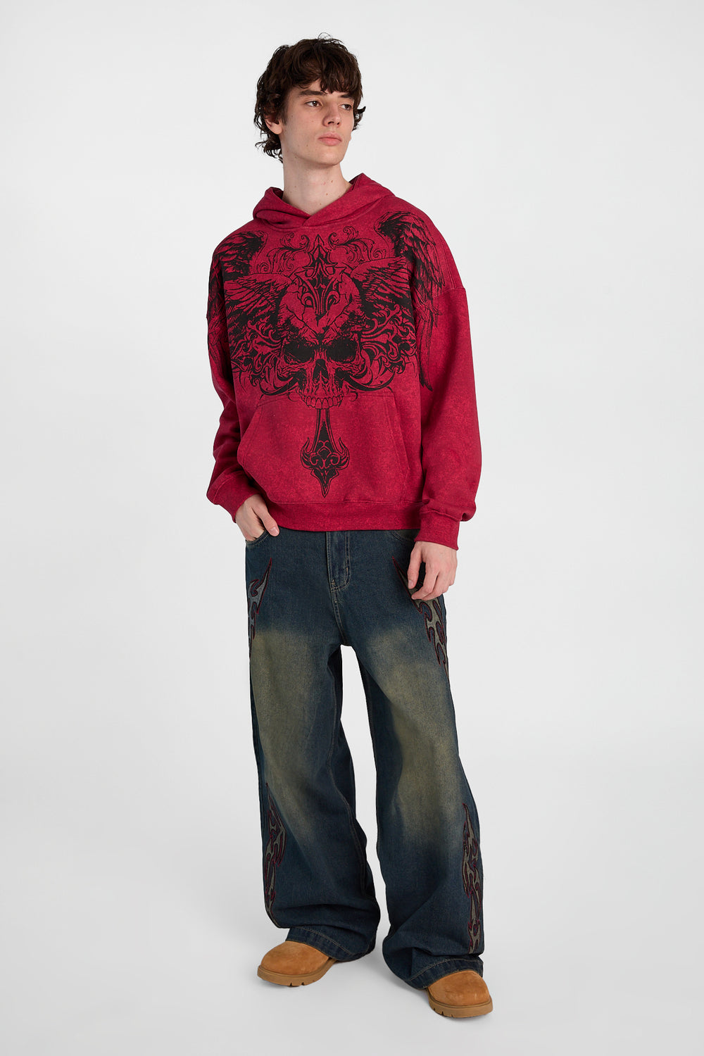 Big Baggy Emboirdered Patch Jeans Big Baggy Emboirdered Patch Jeans